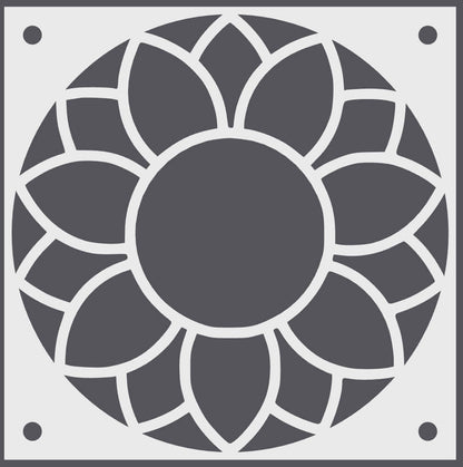 Sunflower decorative fan cover in white – WBDesignsLV