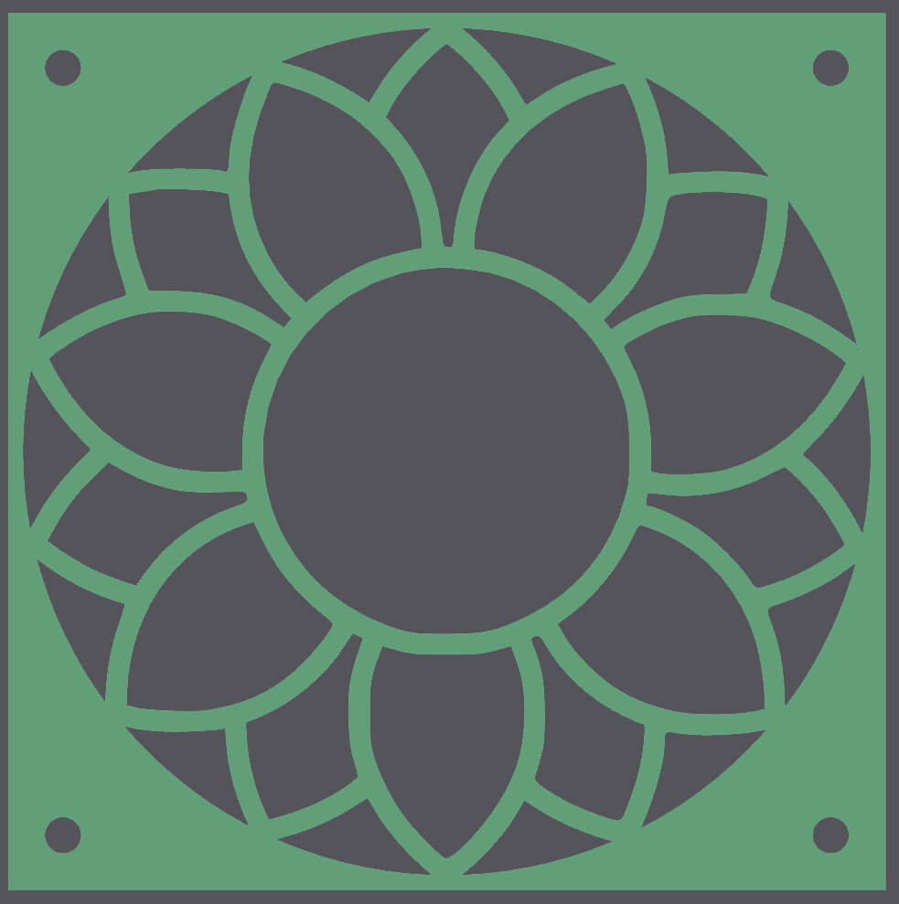 Sunflower decorative fan cover in olive green – WBDesignsLV