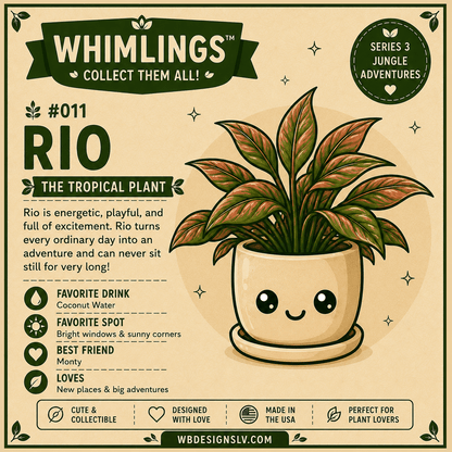 Whimlings Jungle Adventures Plant Coaster Set