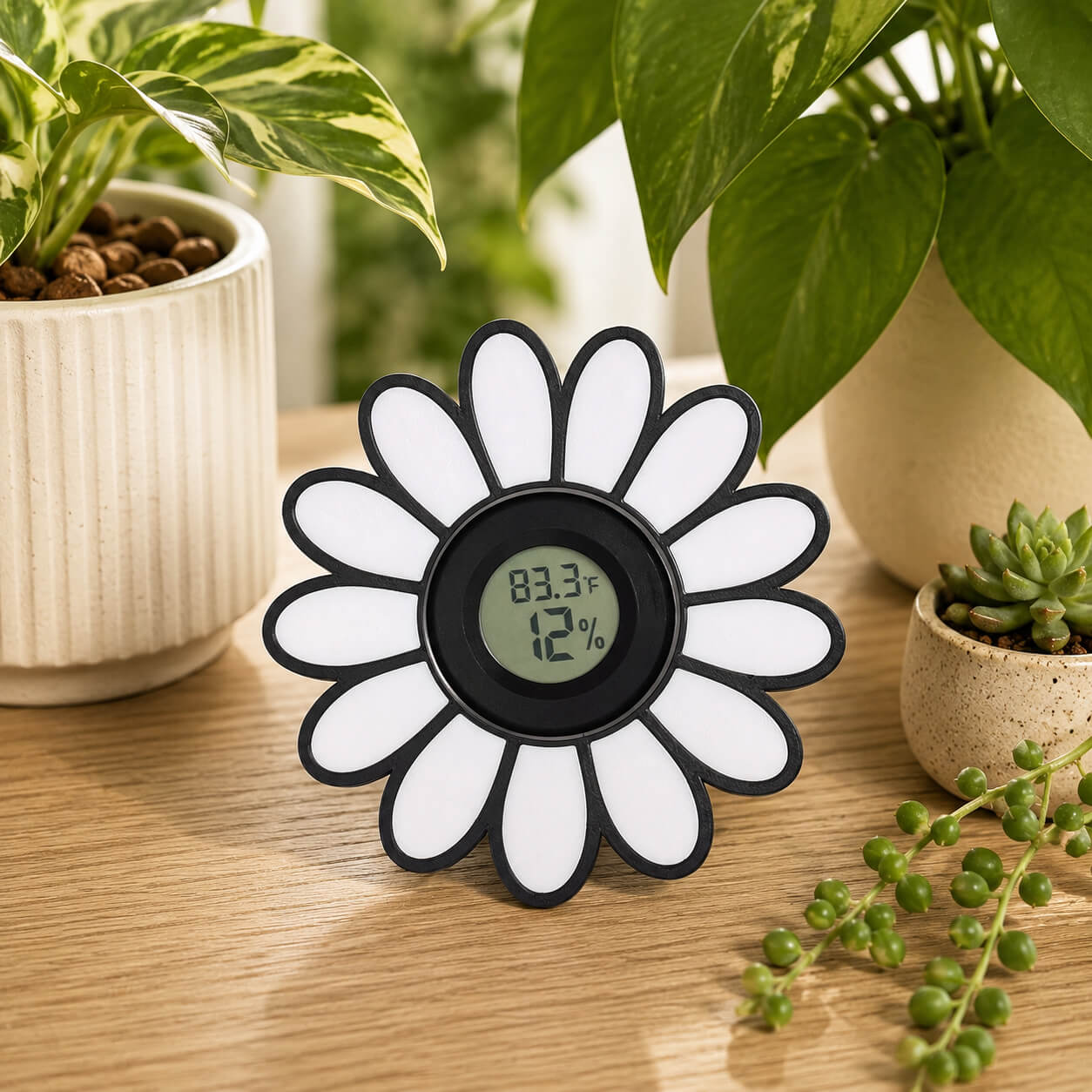 White Daisy glass mount hygrometer – WBDesignsLV