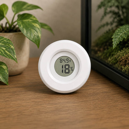 White magnetic round glass mount hygrometer – WBDesignsLV