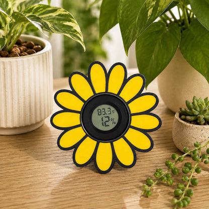 Yellow Daisy glass mount hygrometer – WBDesignsLV