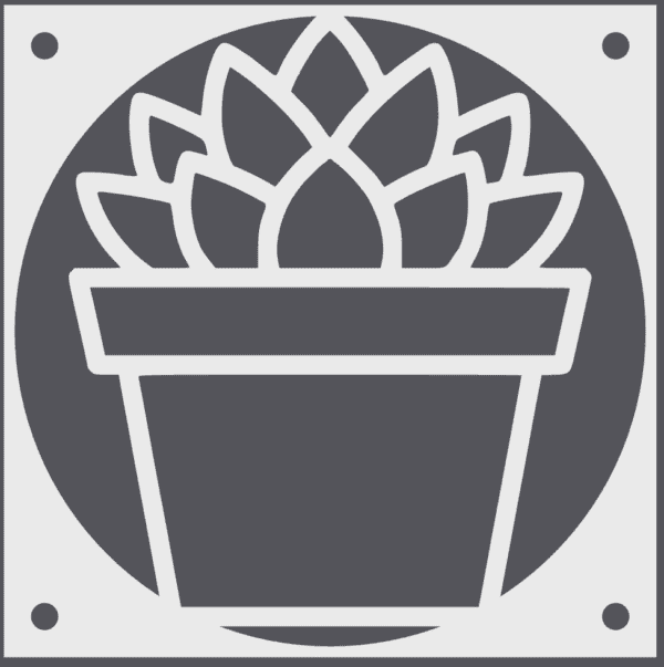 Potted Succulent Fan Grill