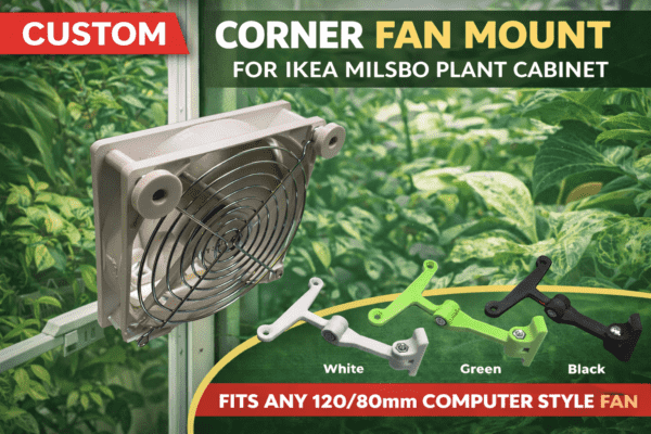Corner Fan Mount for IKEA Milsbo Cabinets